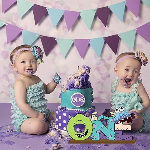 Monster inc ONE Letter Sign Wooden Table Centerpiece Monster inc Theme 1st  Birthday Party Decoration Supplies Monster inc Cake Smash Baby Shower Photo  Prop Table Decor for Baby Boys Girls (ONE) in