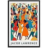 Exhibition Poster African American Wall Art Black People Wall Decor Harlem Renaissance Artwork Prints Afro Black Man and Women Canvas Poster for Living Room Bedroom Office Decor, 16x24inch Unframed