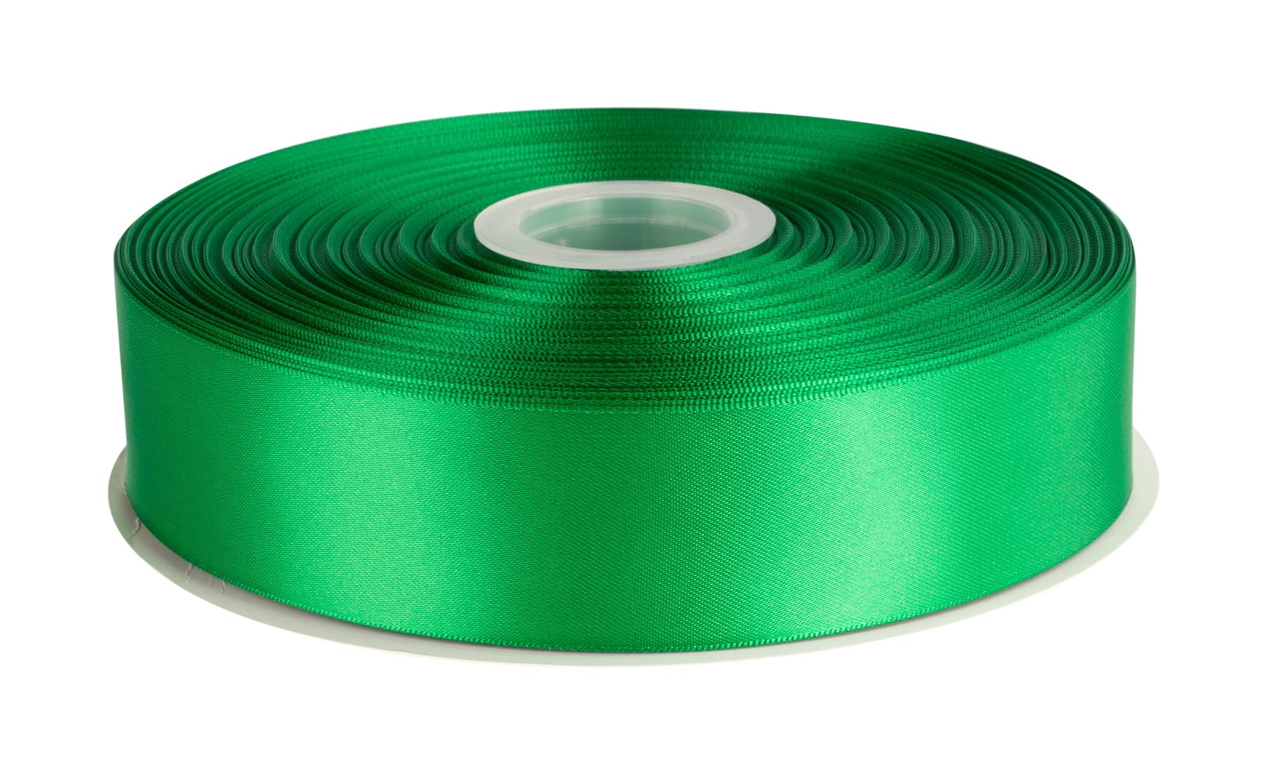Double Faced Satin Ribbon, 38mm X 91M, Solid Polyester Ribbon for Gift Wrapping, Crafts, Wedding Party Ceremony Decoration, Floral Arrangement, Sewing (Emerald)