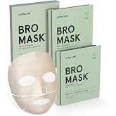JAXON LANE Bro Mask Mud Sheet Mask for Men, Pore Cleansing, 4 Pack | Kaolin &amp; Bentonite Clay Mud Mask Helps Absorb Excess Oil &amp; Surface Impurities