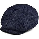 JANGOUL Boys Vintage Newsboy Cap Tweed Flat Beret Cabbie Hat for Kids Toddler Pageboy