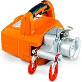 SuperHandy Portable Capstan Winch, Portable Rope Winch, 2000 lb Pull | Cordless portable winch for pulling logs, recovery and outdoor work; built for rated specs and capacity; Field Pulling