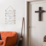 HPNIUB Christian Wall Art Inspirational Bible Verse Wooden Hanging Plaque view 3