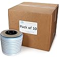 Mini Woven Cord Strapping Roll 3/4" x 250', 6" x 3" Core Size, 2400 lbs Break Strength, Pack of 10 - Poly Packaging Strapping - Woven Cord Strapping Coil with Re-Tightening Option by IDL Packaging