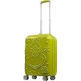 FUL Dr. Seuss The Grinch 22 Inch Carry On Rolling Luggage, Hardshell Suitcase with Spinner Wheels, Green