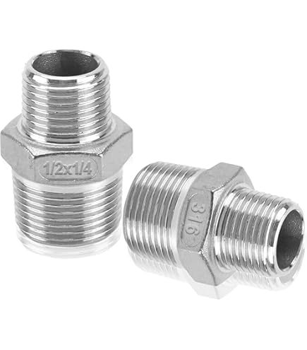 Raccord Réducteur Hexagonal 7/16" Mâle JIC 37° X 1/2" Mâle NPT - En Acier Galvanisé, Pour Tuyauterie Hydraulique Ou Eau