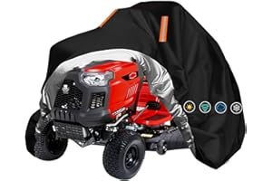 CLAWSCOVER Riding Lawn Mower Cover Waterproof Outdoor,Tearproof 210D Polyester Ride On Tractor Cover for UV, Dust, Rain,Windproof,Universal Fit Decks up to 54" Lawnmowers,Reflective Strips,75"Lx49"Wx49"H-Basic