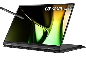 LG gram 14-inch 2in1 Lightweight Laptop, Intel Evo Edition - AI-enabled Intel Core Ultra 7 Processor, Windows 11 Home, 32GB RAM, 2TB SSD, Touch IPS Display, Black