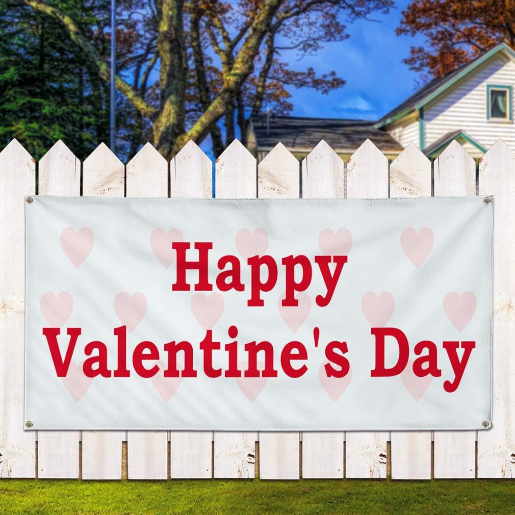 Amazon Com Vinyl Banner Sign Happy Valentine S Day Style T