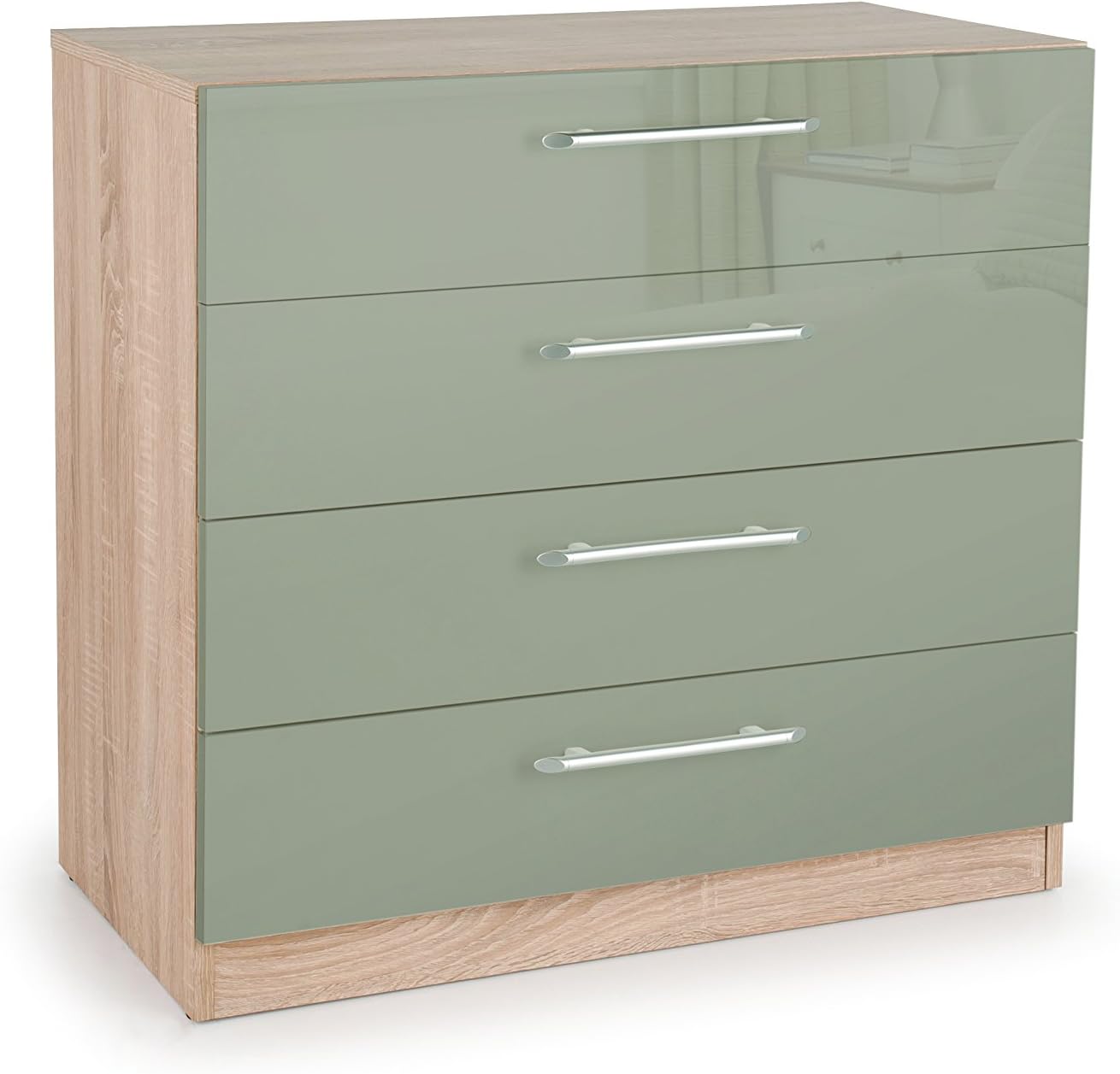 Kensington Oak Grey Bedroom Range 4 Drawer Chest Amazon Co Uk