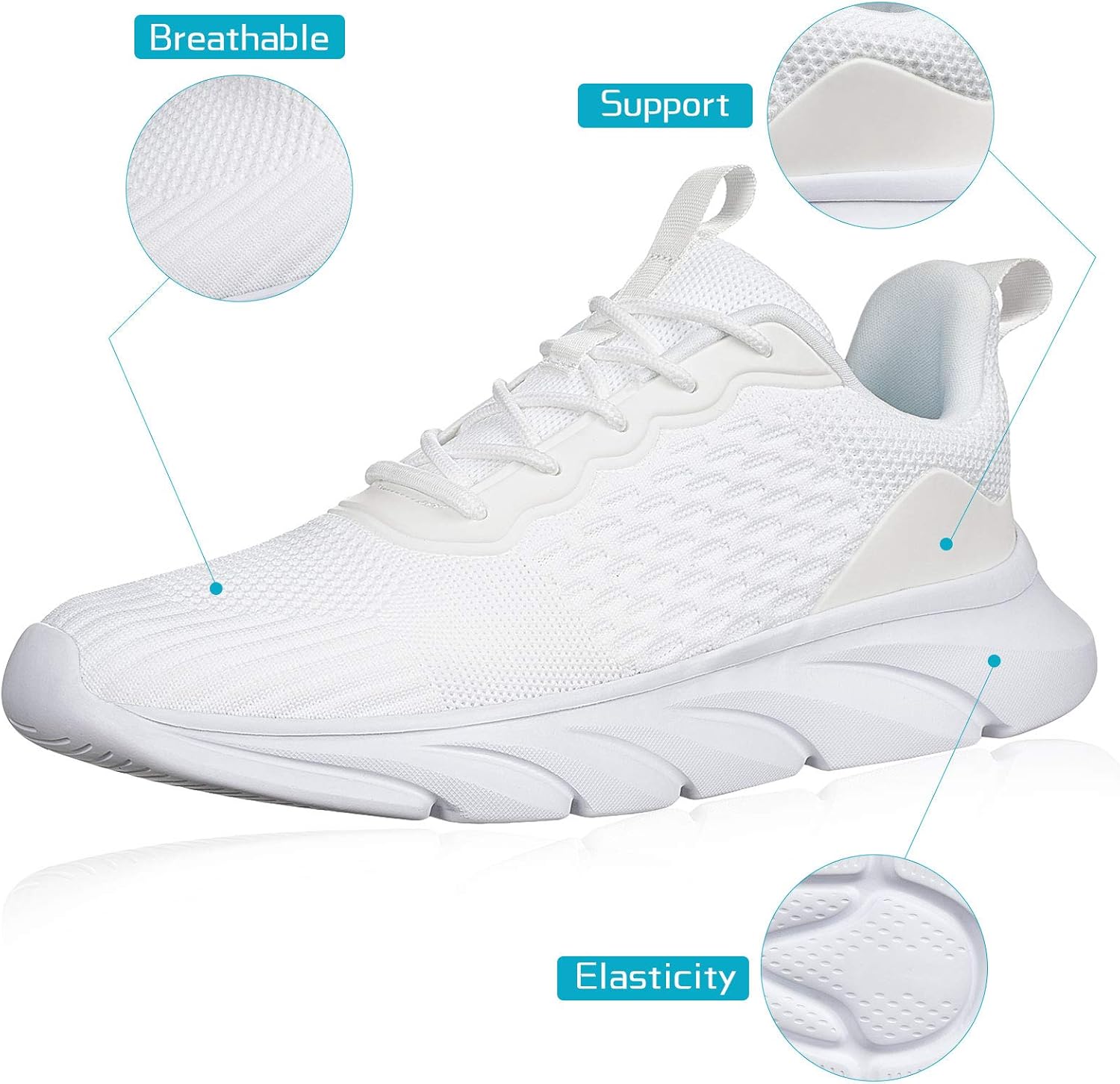  | Akk Mens Lightweight Walking Shoes - Gym Running Sneakers Men Breathable Mesh Ultra Comfortable Athletic Fashion Jogging Sneaker for Tennis Workout | Walking