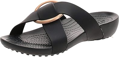 crossband slide sandal