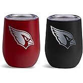 The Memory Company Officially Licensed NFL 2-Pack Stemless Tumblers -Double Wall Insulated Stainless Steel, Laser-Etched Team Logo, Hot & Cold Drinkware Set, Home & Away Gift Bundle