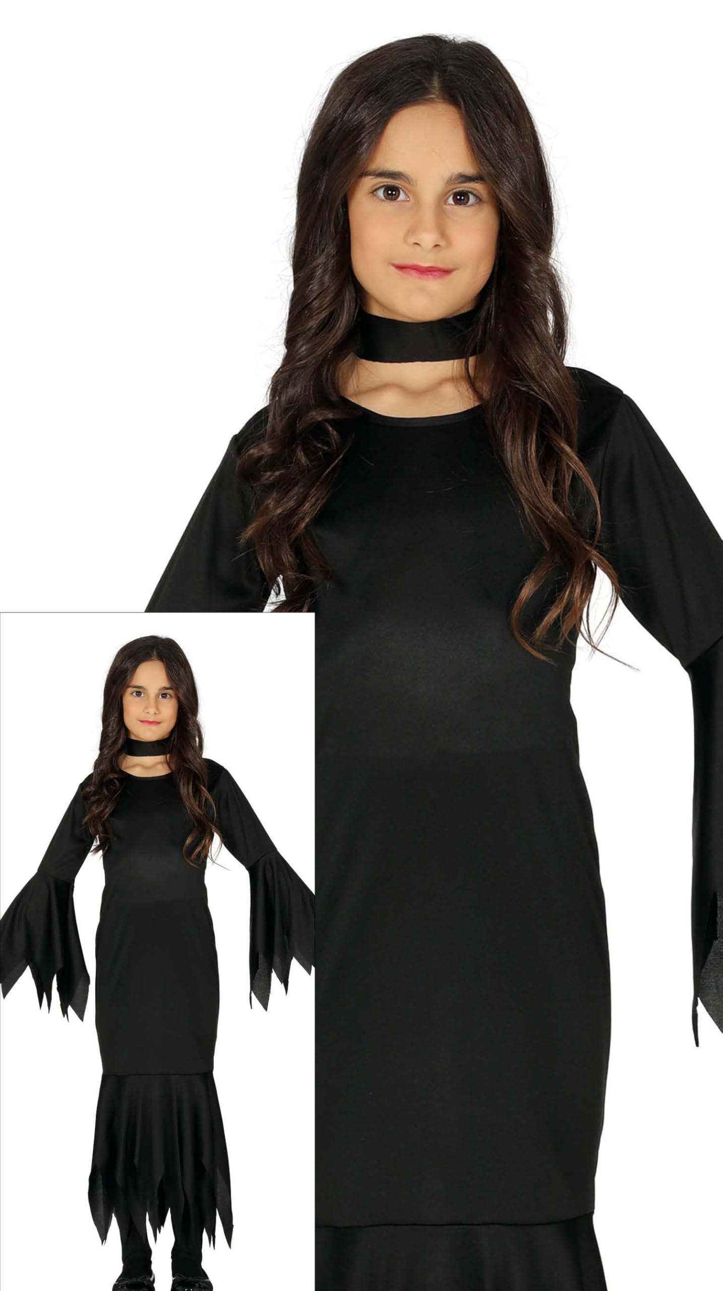 FIESTAS GUIRCA Black Morticia costume for a girl — image 1