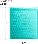 Switory 25pcs Teal Bubble Mailers 21.6x28cm Self Seal Padded Envelopes A4 view 2