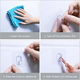JelKen Self Adhesive Hooks 12 PCS Heavy Duty Plastic Wall Hooks view 6