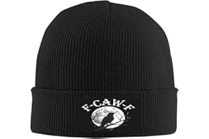 LIDEPECA Vintage F-Caw-F Crow Knit hat FCAWF Funny Halloween Bird Beanie