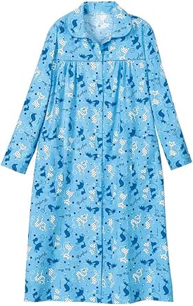 flannel duster cotton snaps soft amerimark housecoat unavailable
