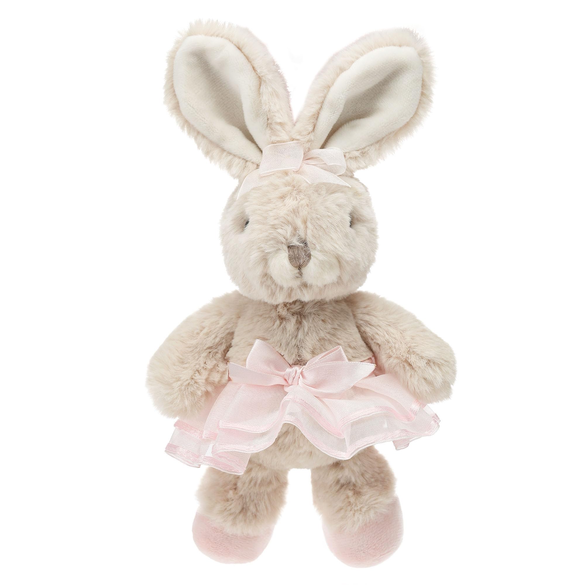 DILLY DUDU Ballerina/Ballet Bunny Plush Toy Stuffed Animal Rabbit Doll 6-inch(Pink)