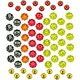 LITKO Hive City Combat Token Set | Compatible with Necromunda: Underhive | 65 pcs | Wounds, ammo, pinned, on fire &amp; more | 6 colors, laser-engraved | Compatible with Underhive