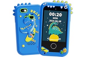 TKECWOB Kids Smart Phone Toys for Boys - Dinosaurs Gift Toys for Boys Ages 3-10 Christmas Birthday Gifts, Learning Toys with 2.8" Touchscreen, Music,Video Player, Game, 8G SD Card