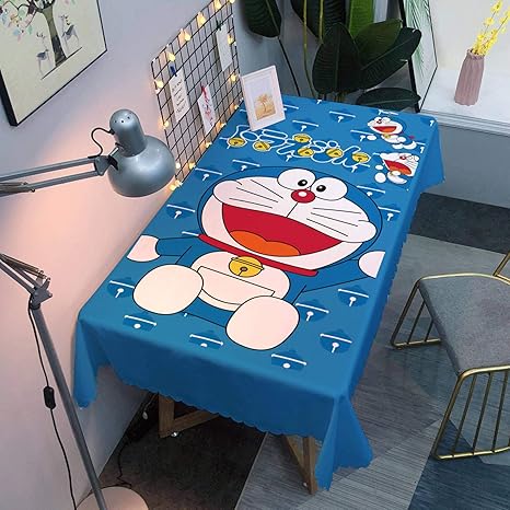 Amazon リマン漫画ドラえもんテーブルクロス新鮮な防水ドラえもん猫デスクテーブルクロスデジタル印刷 テーブルクロス オンライン通販