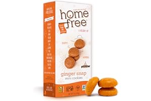 Homefree Holiday Ginger Snap Mini Cookies, Gluten Free Christmas Cookies, Nut Free, Vegan, Allergy Friendly Snack, 5 oz.