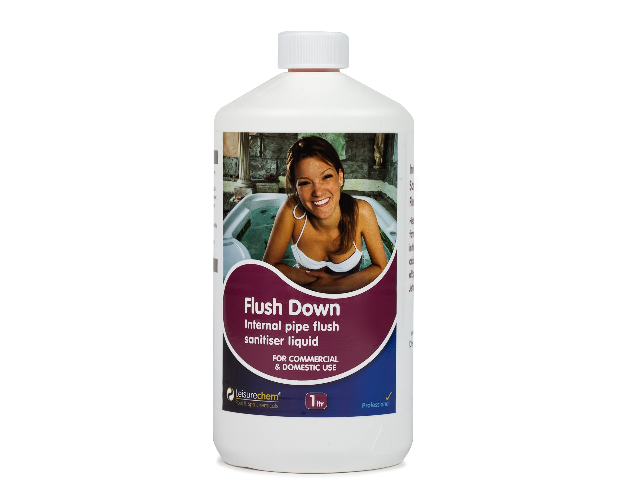 LeisureChem Flush Down Internal Pipe Sanitiser Deep Flush Cleaning Liquid 1ltr