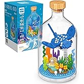 OLTLYUNH Creative Manta Ray Toy Building Set,Adult Mini Animal Friend Set,Party Favors Gift for Friends,Animal Lover Office Home Decor Fishes Building Block,New Year Easter Birthday Gift for Family