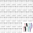100 Pcs 20g Plastic Sample Cosmetic Containers with Lids and 10 Pcs Mini Makeup Spatula，Refillable Cosmetic Jars Lip Scrub Containers for Skincare - Clear