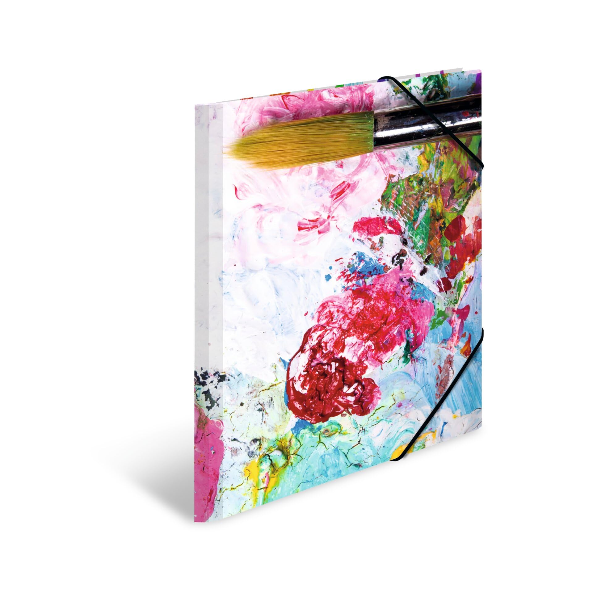 HERMA Elastic Folder Impressions with Colours Motif, A3, Sturdy Cardboard, with Inner Print, 1 Span Folder