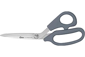 Clauss 18081 8-Inch Bent Titanium Bonded Adjustable Tension Shears with Extra Large Ultraflex Handles, Grey