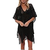 Wander Agio Beach Swimsuit for Women Sleeve Coverups Bikini Cover Up Net