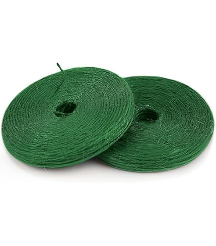 100ft Braided Jute Twine Rope - 5mm Thick Natural Green Garden String For Craft, Macrame & Tying Plants