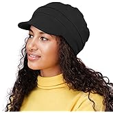 Alnorm Oversize Satin Lined Baseball Cap Newsboy Cap Winter Hat for Frizzy Curly Hair