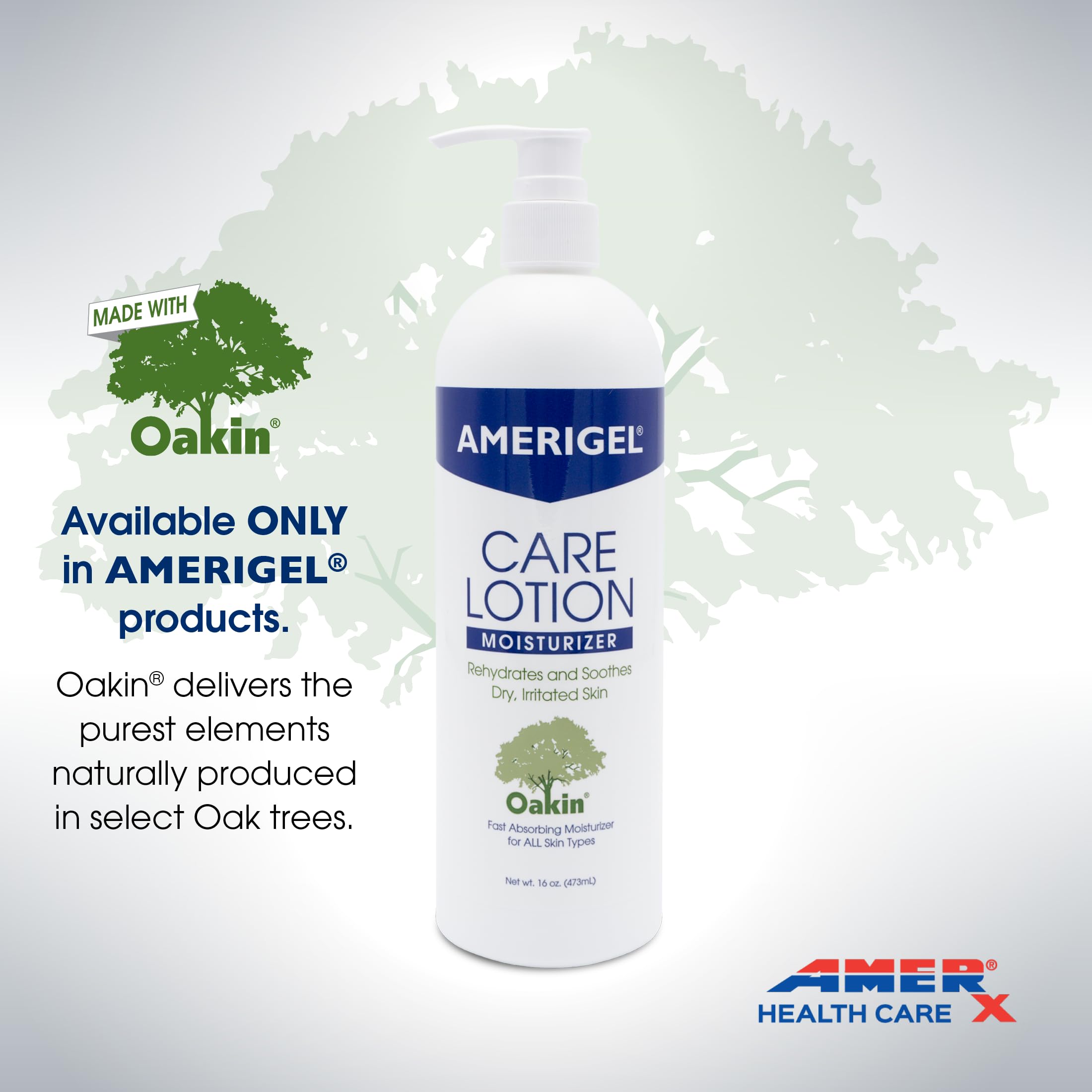 AMERIGEL Care Lotion – Hypoallergenic Moisturizer - Diabetic Skin Care - Rehydrates and Soothes Dry, Irritated Skin - 16 oz.