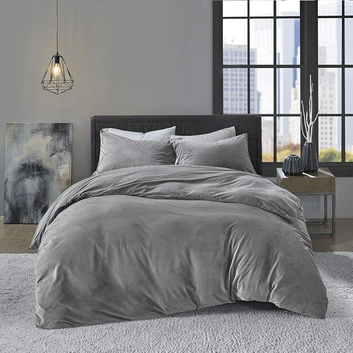 Short Plush Velvet Quilt Cover Sets 