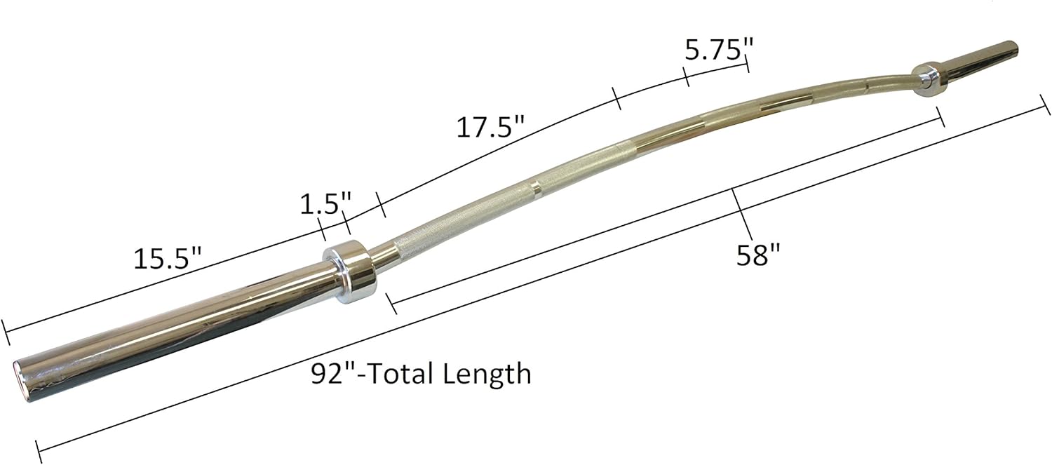 Amazon Com Ader 92 Mega Olympic Ox Bar Weight Bars Sports