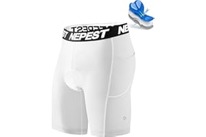 Nepest Cycling Underwear for Men Bike Shorts 4D Padded Biking Road Bicycle Biker MTB Liner Padding Shorts with Pockets