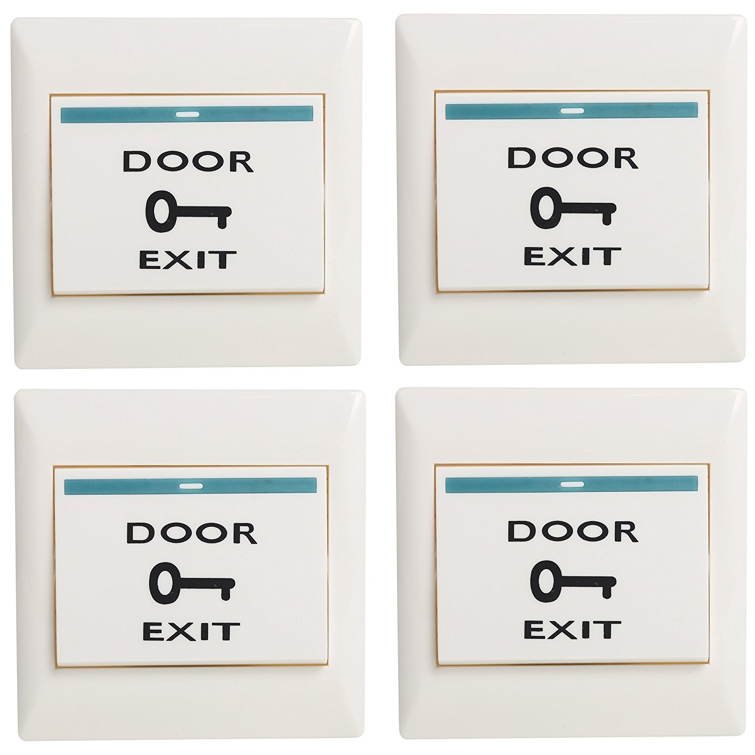 UHPPOTE 12VDC Push Exit Button Switch for Door Access Control System (Pack of 4)