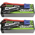 OVONIC 3S Lipo Battery 50C 5200mAh 11.1V Lipo Battery with EC5 Connector for Arrma 1/5 1/8 1/10 RC Car and Truck