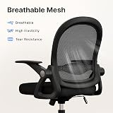 Naspaluro Ergonomic Desk Chair Mesh Back Flip-Up Armrests Black view 6