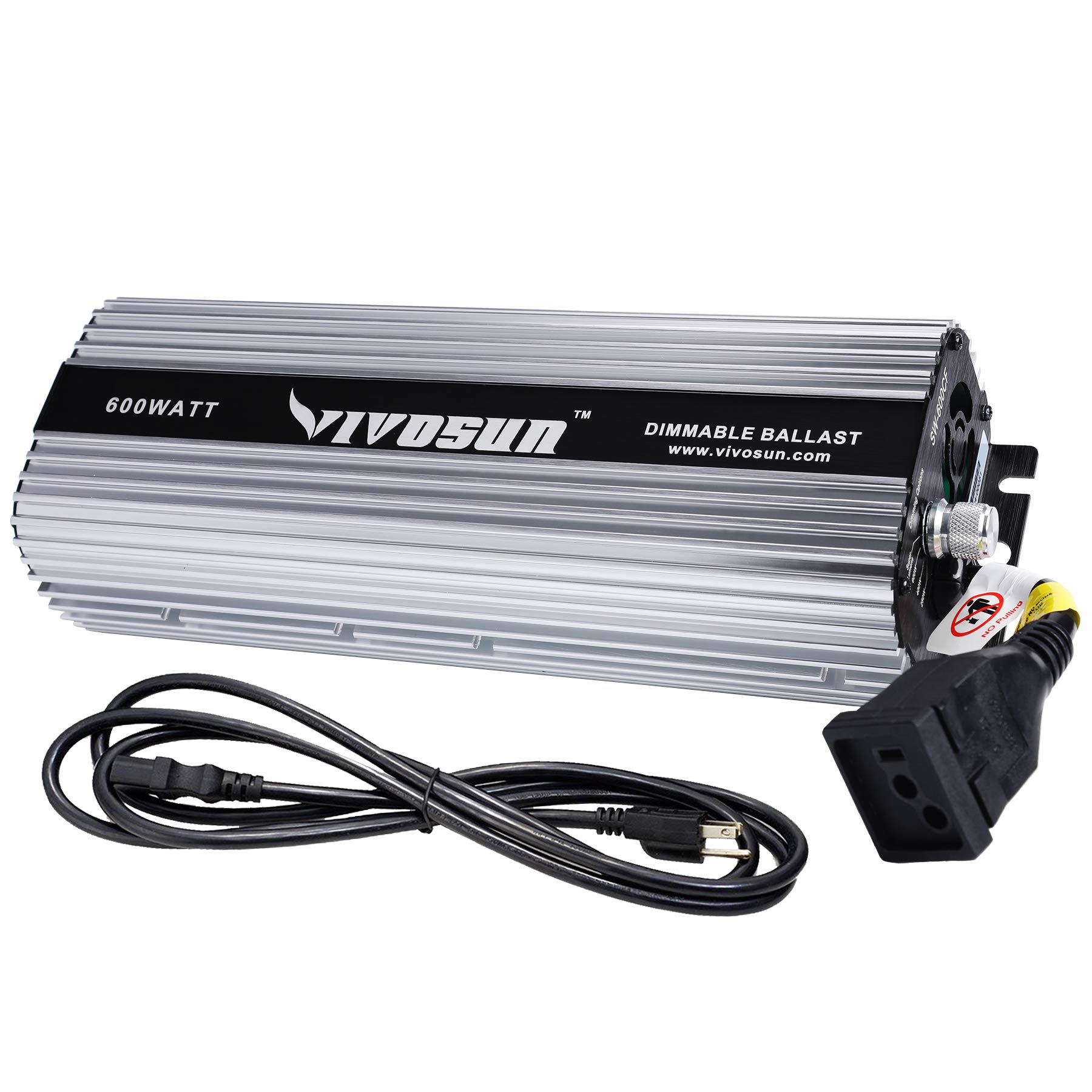 VIVOSUN Horticulture 600 watt Dimmable Digital Electronic Ballast for Hydroponic HPS MH Grow Light, UL Listed & Soft Start Protection (Space Gray) item is brand new in original packaging 