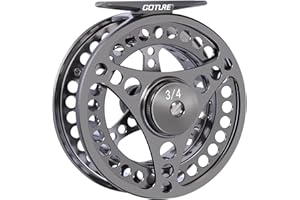 Goture CNC-Machined Fly Fishing Reel, Large Arbor Aluminum Alloy Fly Reel, 3/4, 5/6, 7/8, 9/10 Weight