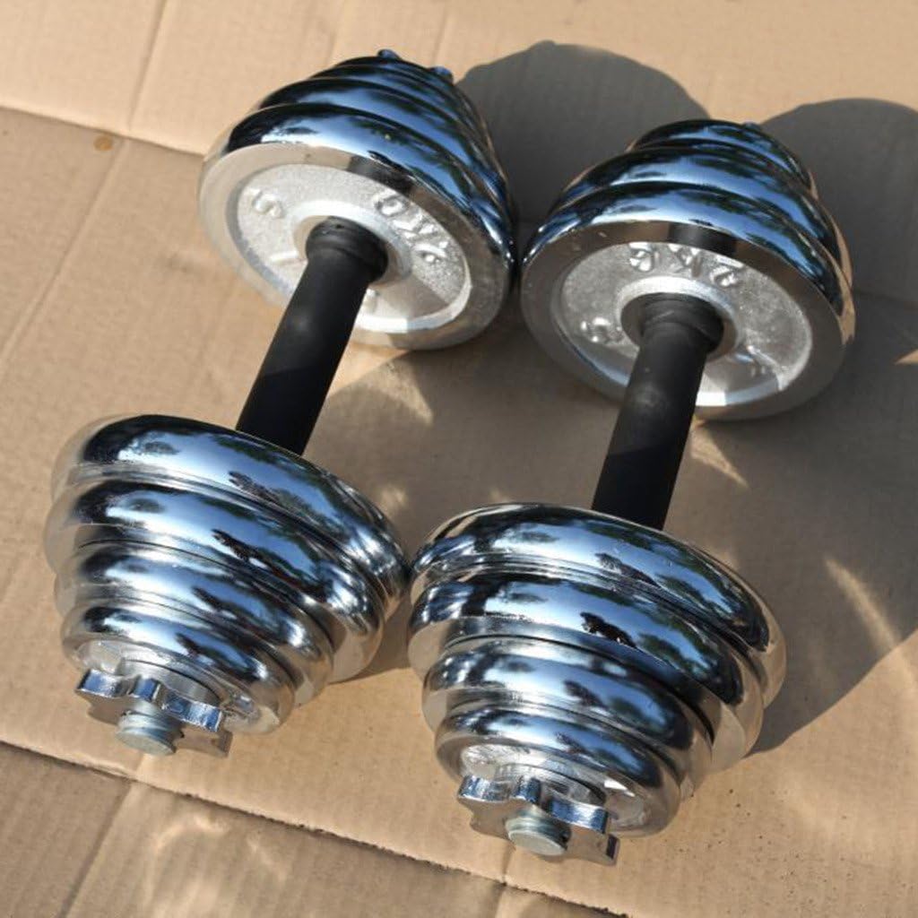 wotefusi Adjustable Cast Iron Gym Strength Weight Dumbbells Set Pair Total 10KG 15KG 20KG 25KG 30KG 40KG 50KG