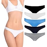 Emprella Cotton Underwear Women, 8 or 5 Pack Womens Bikini Seamless Ladies Cheeky Panty