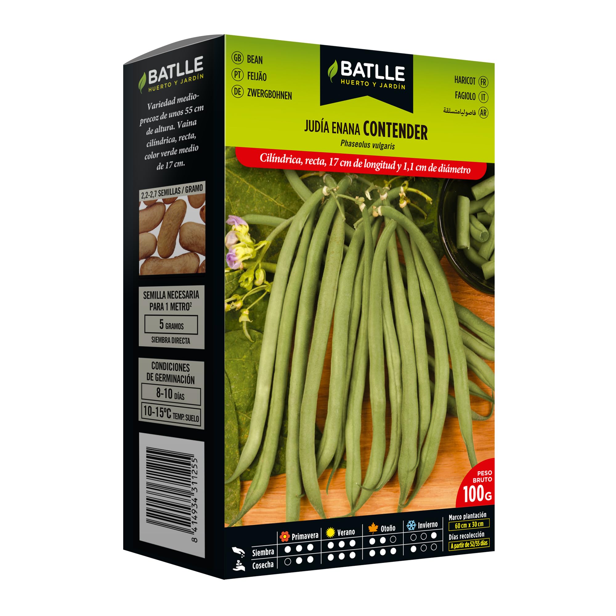 Battle Seeds - Dwarf Bean Contender 100g