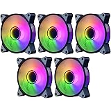aigo AR12 Pro 120mm PWM Case Fans ARGB PC Fans Computer Cooling System Compatible with 3Pin-5V Addressable RGB Motherboard SY