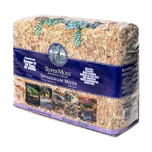 SuperMoss (22330) Orchid Sphagnum Moss Dried, Natural, 2.1lbs Small Bale