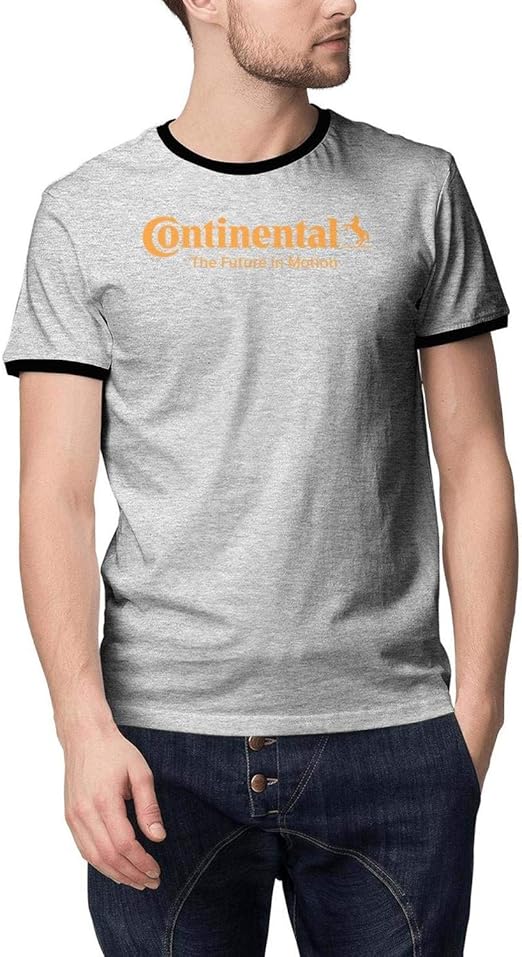 Men'sPrinting ContinentalTiresLogo Short Sleeves Pure